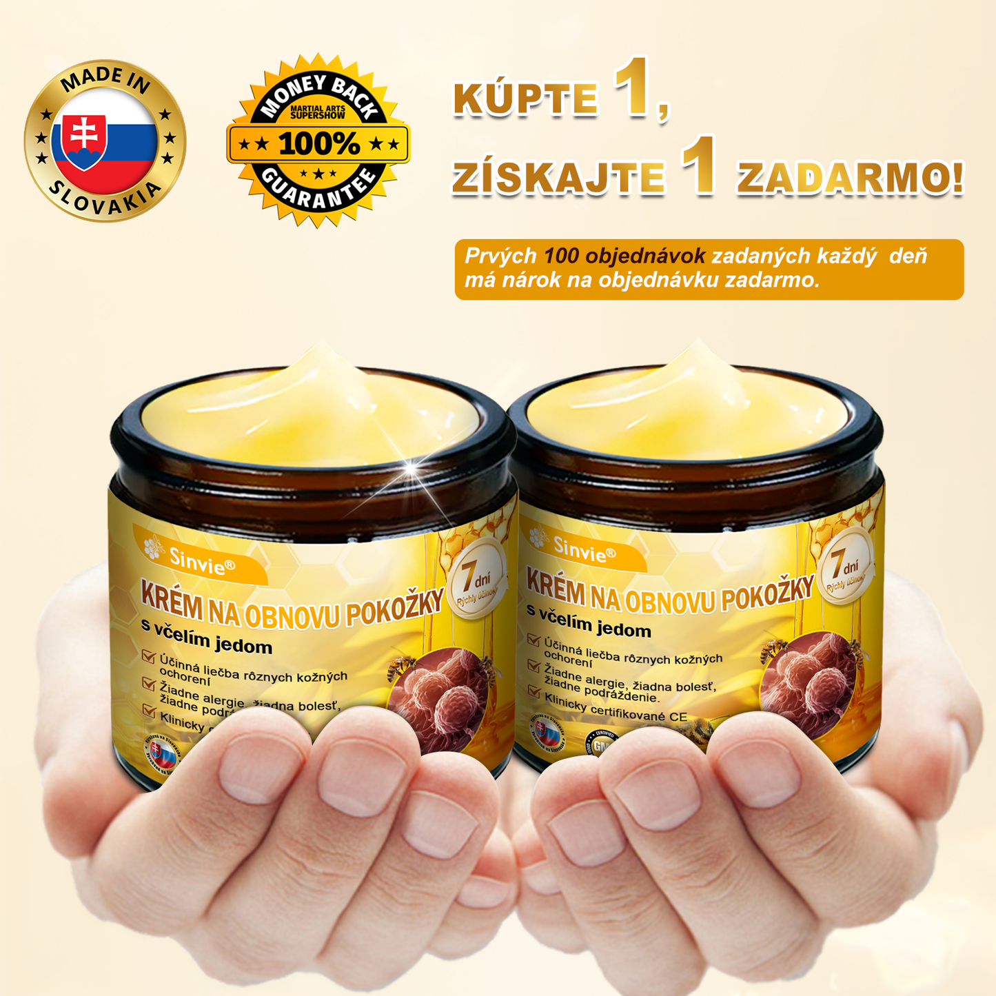 ☁️☁️☁️Sinvie® regeneračný krém s včelím jedom | 50 ml | Odporúčaný Slovenskou dermatovenerologickou spoločnosťou